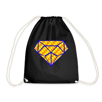 Diamond Design Art 3 - Drawstring Bag - black - Front