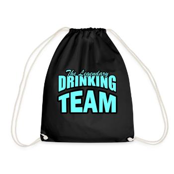drinking team - Turnbeutel - Schwarz - Vorne