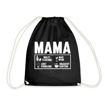 Mutter Muttertag Mama - Turnbeutel - Schwarz - Vorne