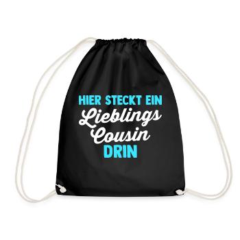 Lieblings Cousin - Turnbeutel - Schwarz - Vorne