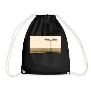 L’ombre du lampadaire sur la façade - Sac de sport léger - noir - Devant