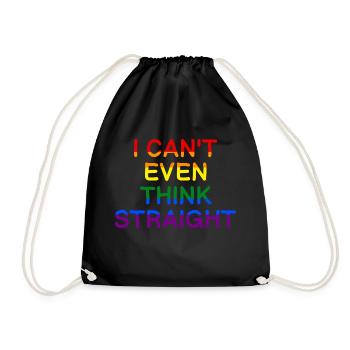 Je ne peux même pas penser chemise droite LGBTQ Gay Pride - Sac de sport léger - noir - Devant