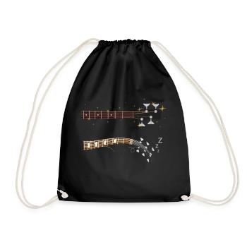 Sleepy Guitar - Bassiste drôle doué - Sac de sport léger - noir - Devant