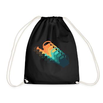 Vintage watering - Drawstring Bag - black - Front