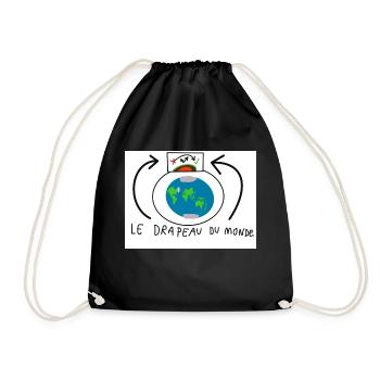 Le drapeau du monde , la Grande paix . - Sac de sport léger - noir - Devant