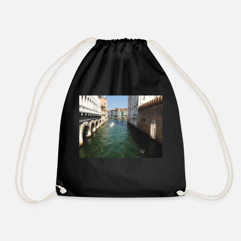 Sommer in Venedig - Turnbeutel - Schwarz