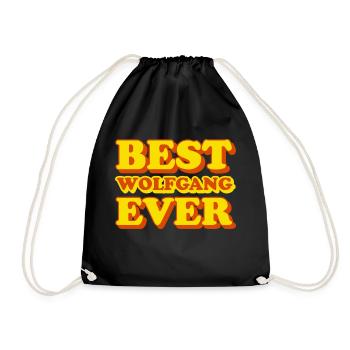 Wolfgang First name Funny gift - Drawstring Bag - black - Front