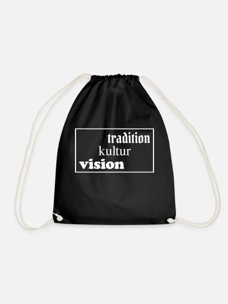 Tradition Kultur Vision - Turnbeutel - Schwarz