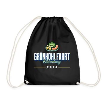 Grünkohlfahrt Oldenburg 2024 - Turnbeutel - Schwarz - Vorne