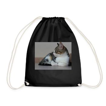 Katzen - Turnbeutel - Schwarz - Vorne