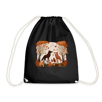 Deux loups (Collection d’automne #5) - Sac de sport léger - noir - Devant