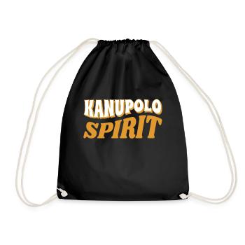 Kanupolo Spirit Slogan - Turnbeutel - Schwarz - Vorne
