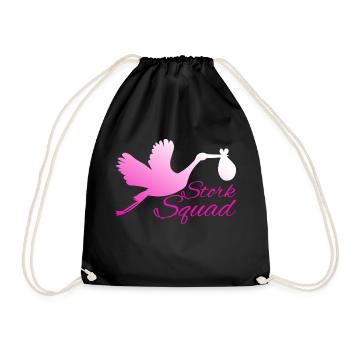 Stork Squad Labor & Delivery Nurse - Turnbeutel - Schwarz - Vorne