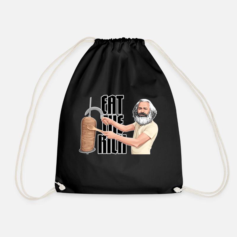 Karl Marx / Eat the Rich - Turnbeutel - Schwarz