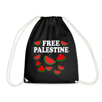Free palestine - Turnbeutel - Schwarz - Vorne