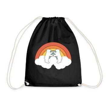 Deux oursons polaires - Sac de sport léger - noir - Devant