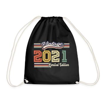 Awesome 2021 birthday gift since 2021 came - Drawstring Bag - black - Front