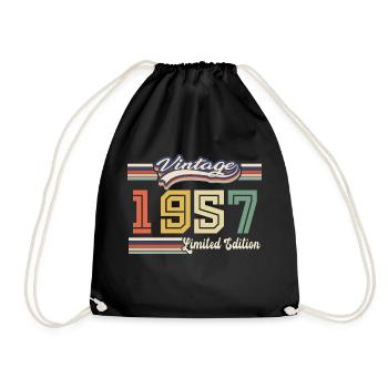 Cadeau D'anniversaire 1957 Génial Depuis 1957 vint - Sac de sport léger - noir - Devant