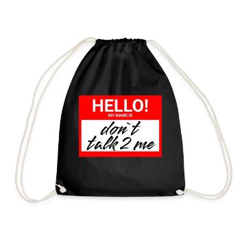 Hello - Turnbeutel - Schwarz - Vorne