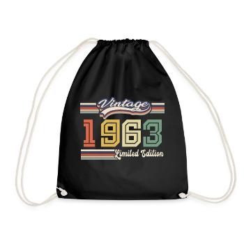 Cadeau D'anniversaire 1963 Génial Depuis 1963 vint - Sac de sport léger - noir - Devant