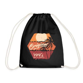 Original 1992 Retro 1992 Birthday Gift - Drawstring Bag - black - Front