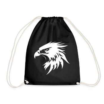 Eagle - Drawstring Bag - black - Front