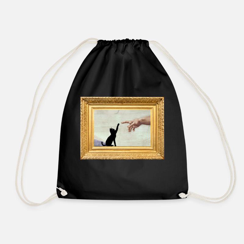 The Creation of Catdam - Drawstring Bag - black