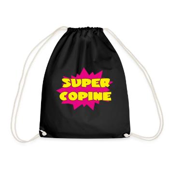 SUPER COPINE - Sac de sport léger - noir - Devant