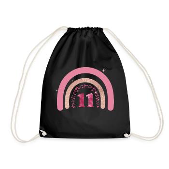11e anniversaire rainbow rose - Sac de sport léger - noir - Devant