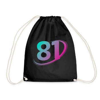Number 81 Multicolor - Drawstring Bag - black - Front