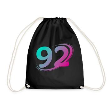 Number 92 multicolor - Drawstring Bag - black - Front