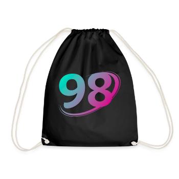 Numéro 98 multicolore - Sac de sport léger - noir - Devant