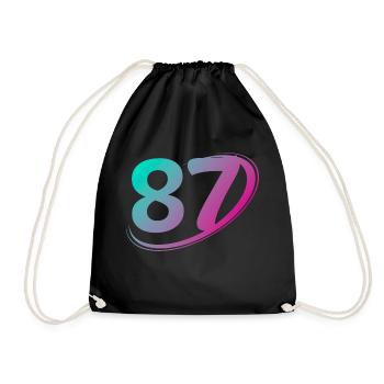 Numéro 87 multicolore - Sac de sport léger - noir - Devant