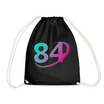 Number 84 multicolor - Drawstring Bag - black - Front