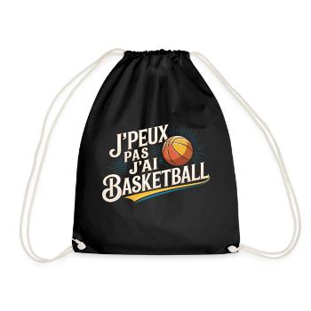 J'peux pas j'ai basketball - Sac de sport léger - noir - Devant