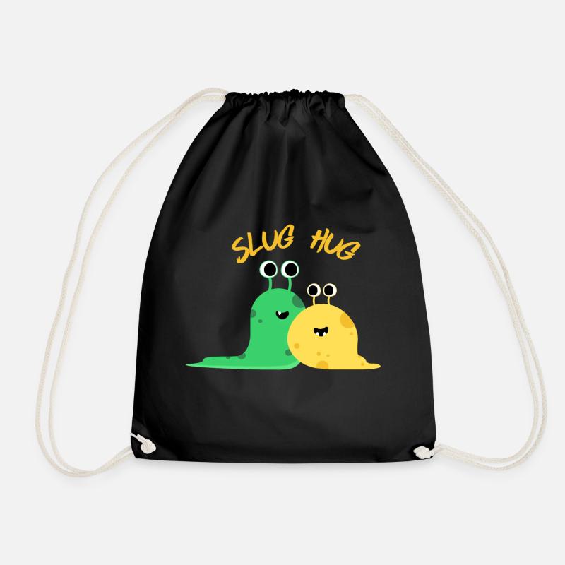 Slug Hug - Drawstring Bag - black