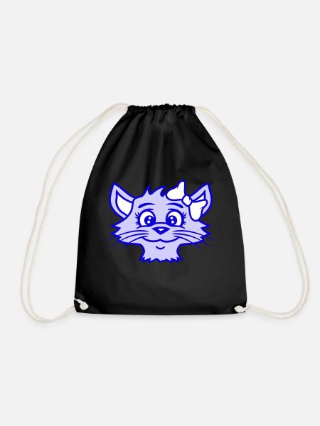 mignon fille chat jolie arc femme femme - Sac de sport léger - noir
