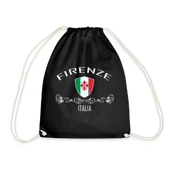 Florenz, Firenze - Turnbeutel - Schwarz - Vorne
