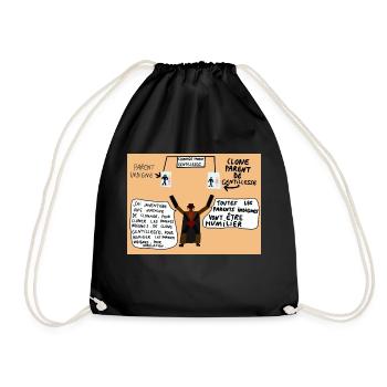 Gacheuman et sa machine a clonage de gentillesse - Sac de sport léger - noir - Devant