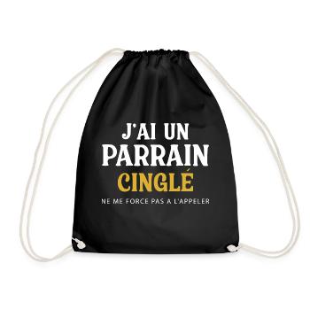j'ai un parrain cinglé ne me force pas a l'appler - Sac de sport léger - noir - Devant