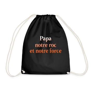 Daddy Santa Papuan Humor Joke Gift - Drawstring Bag - black - Front