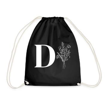 Lette d fleurs minimalistes - Sac de sport léger - noir - Devant