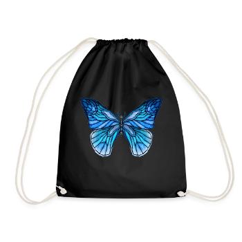 Schmetterling - Turnbeutel - Schwarz - Vorne