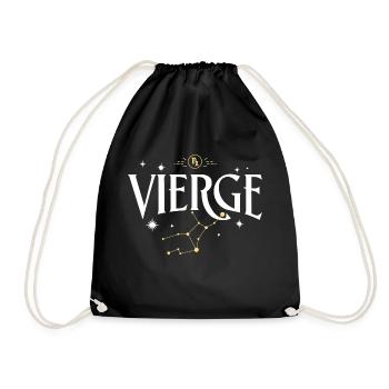logo signe astro vierge - Sac de sport léger - noir - Devant