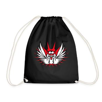 hibou oiseau aigle hibou hibou oiseau de nuit chouette effraie volant cool - Sac de sport léger - noir - Devant