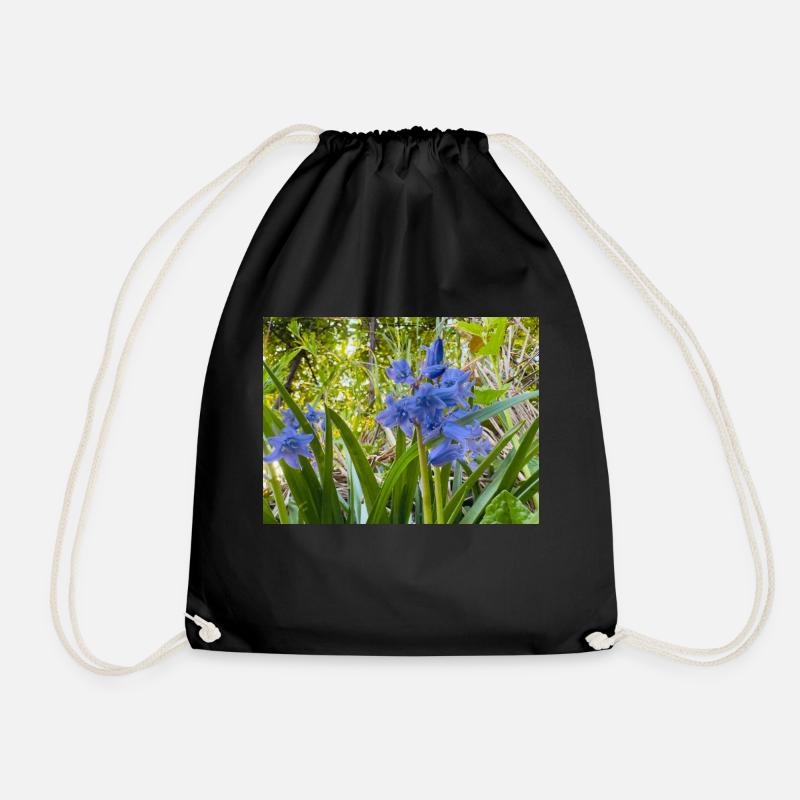 Blooming Hyacinth in Spring - Drawstring Bag - black