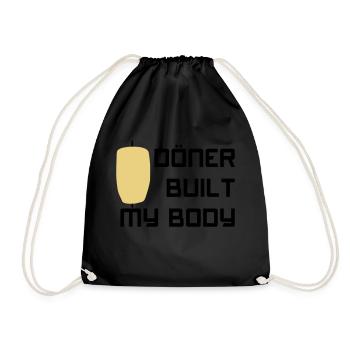 Döner built my body - Turnbeutel - Schwarz - Vorne