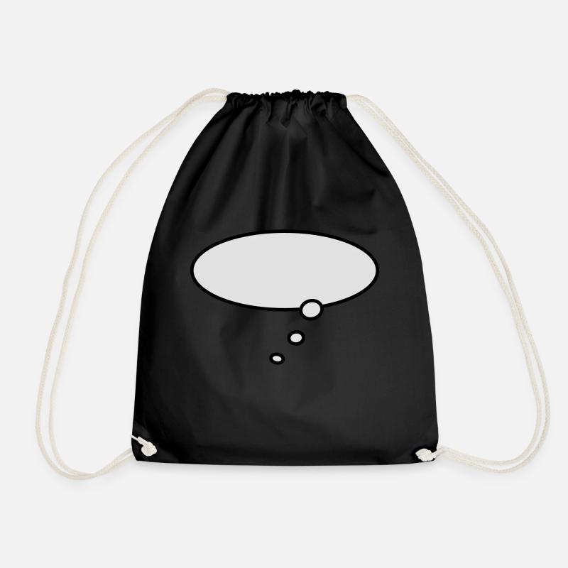 gedankenblase / - Drawstring Bag - black