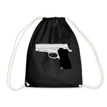 Gun - Drawstring Bag - black - Front