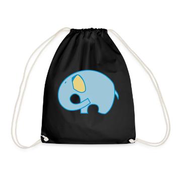 Logo chevalière Elephant - Sac de sport léger - noir - Devant